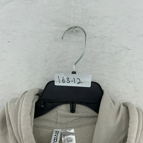 Divided by H&M Jacket Women's Sz L Nude Beige Hooded Drawstring Pullover Fleece - Picture 12 of 12